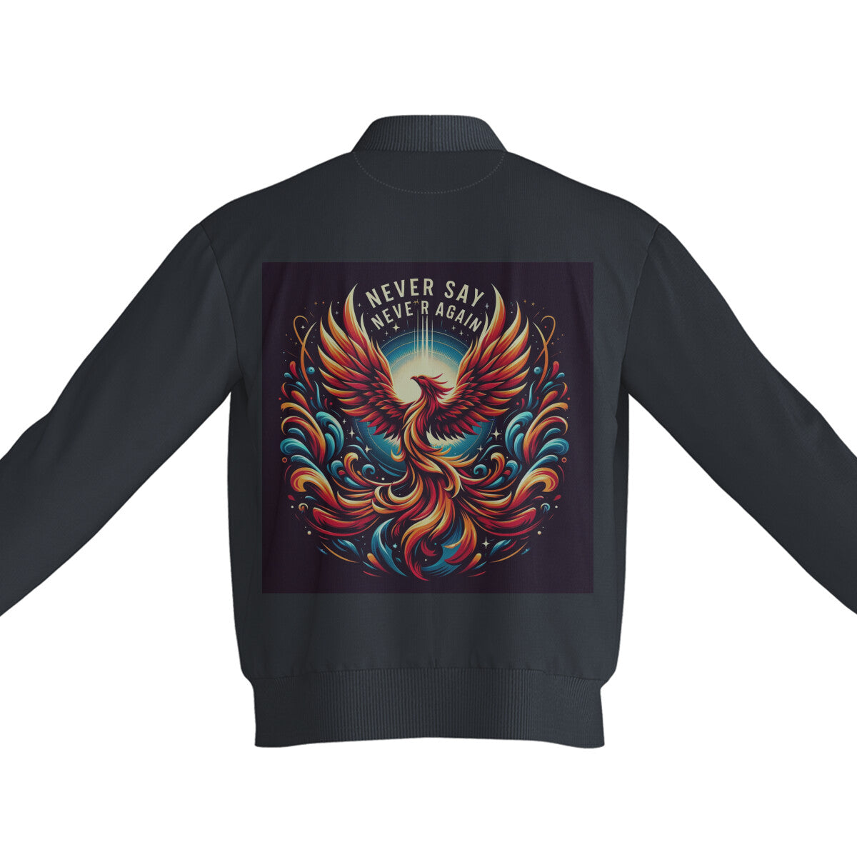 Men's Bomber Jacket- NeverSayNever Again