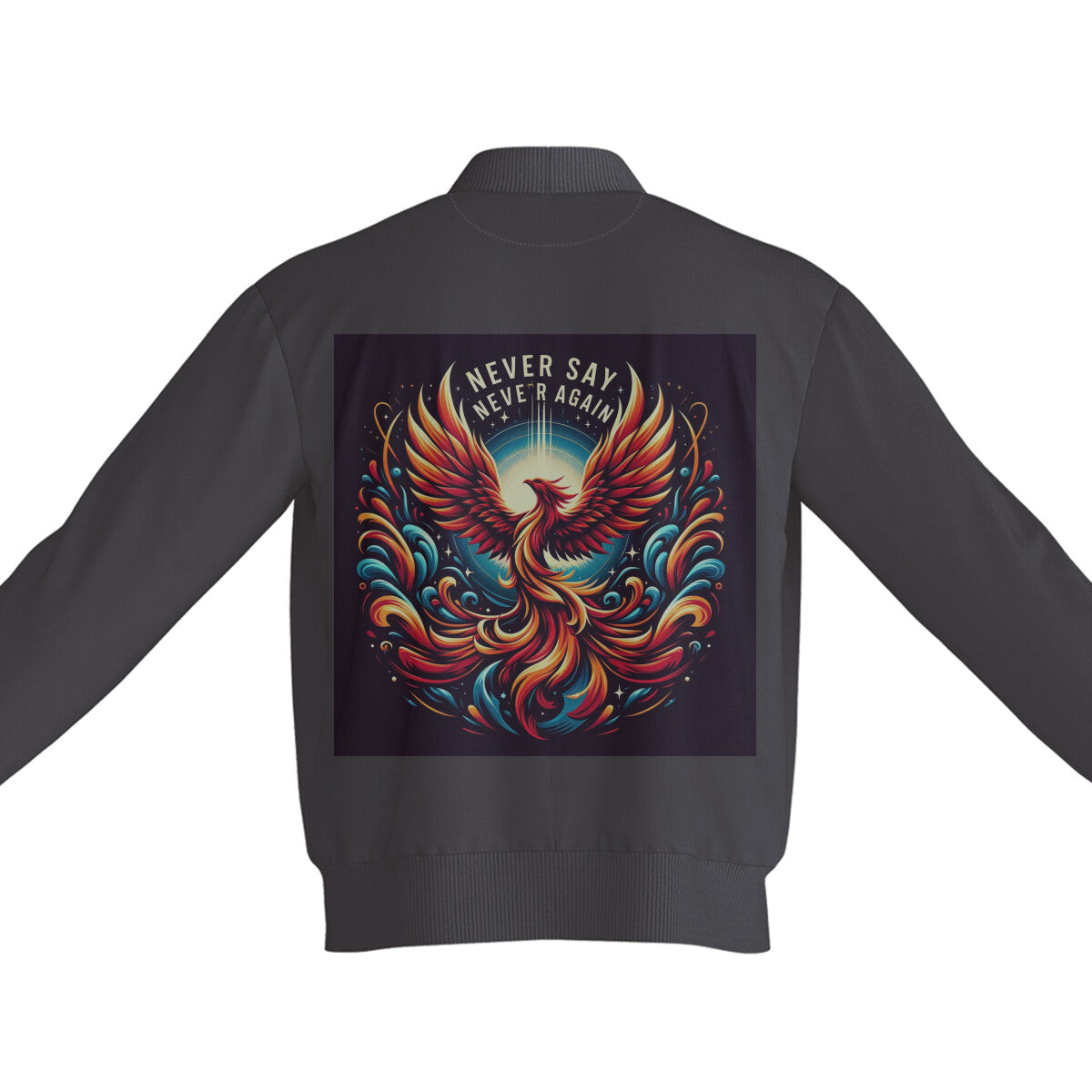 Men's Bomber Jacket- NeverSayNever Again